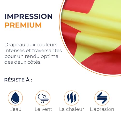 Drapeau Picardie Voiture 45x30cm - Polyester Résistant - Attache Fenêtre PVC - Déco Régionale Pour Auto