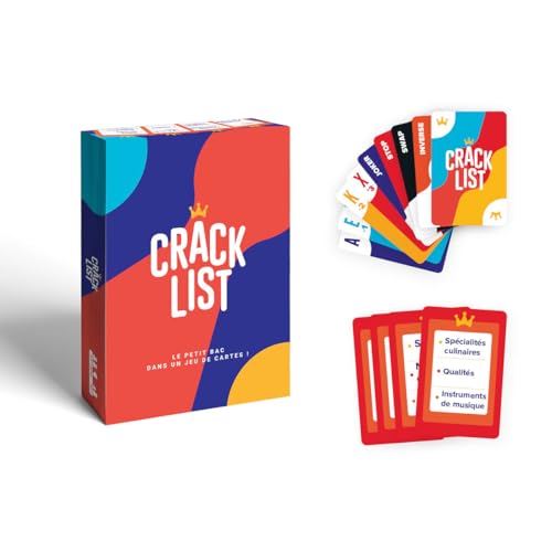 CRACK LIST - Jeu du Petit bac - Jeu de Cartes - Jeu d'ambiance - entre amis FR