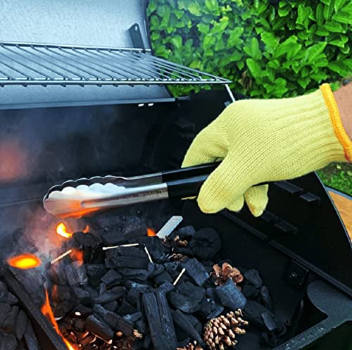 Gants De Protection Anti-chaleur LEBON – Cuir Ignifugé, Doublure Coton – Pour Soudure, Barbecue, Cheminée – Certifiés EN388, EN407, EN12477 – Taille Unique, Couleur Orange/gris - 3